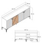 Hanah Home Venedik Consola Nogal y Crema